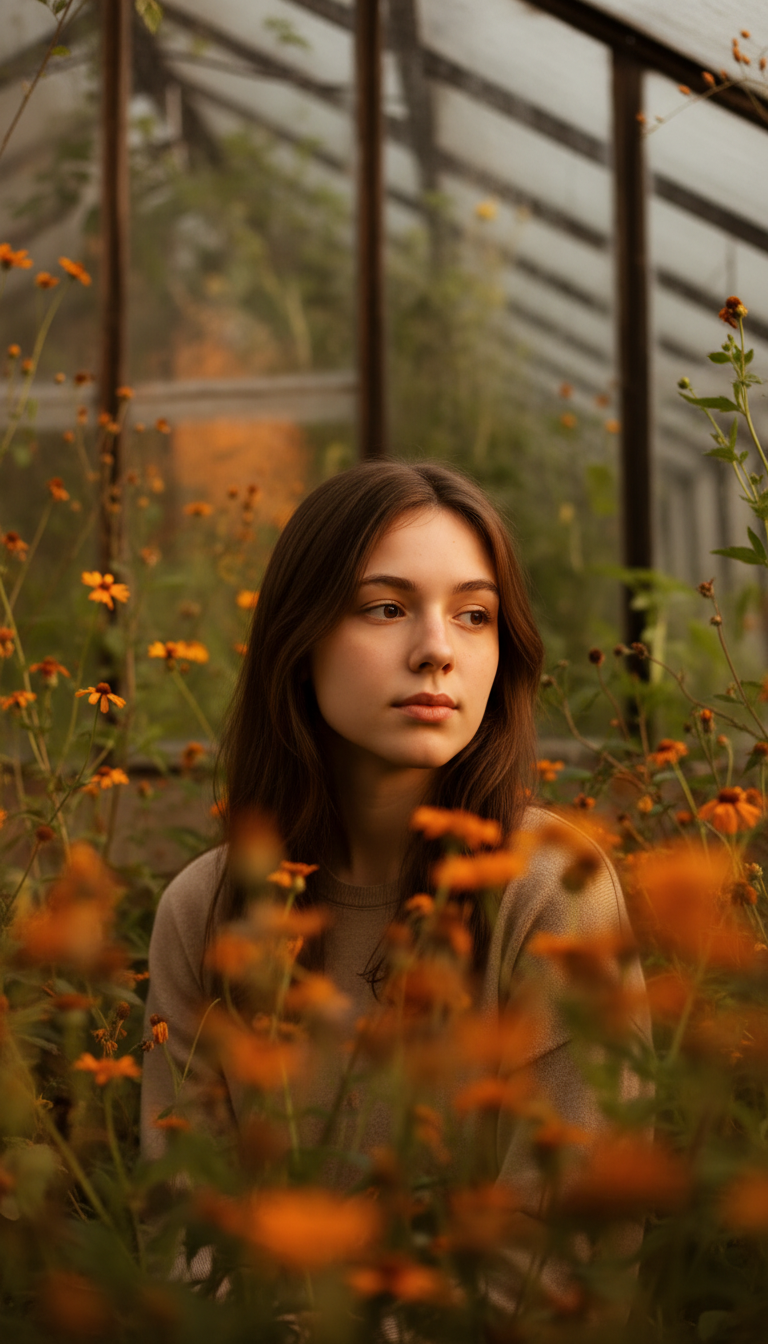 Портрет greenhouse with a high-end lens